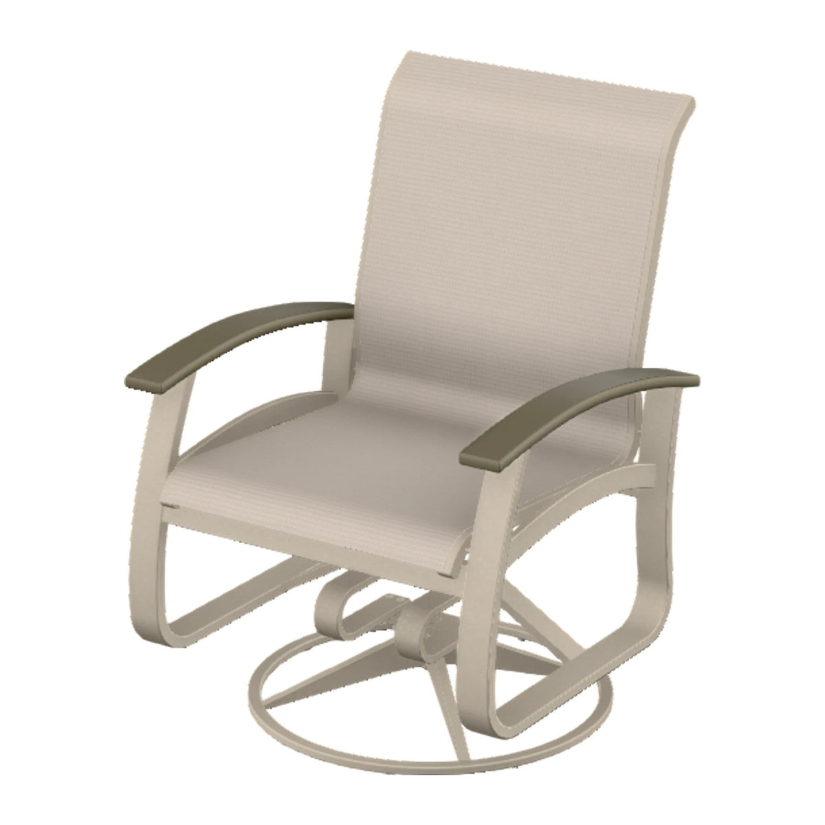 Belle Isle Sling Swivel Rocker — Desert Sand PC / Beachwood Accents