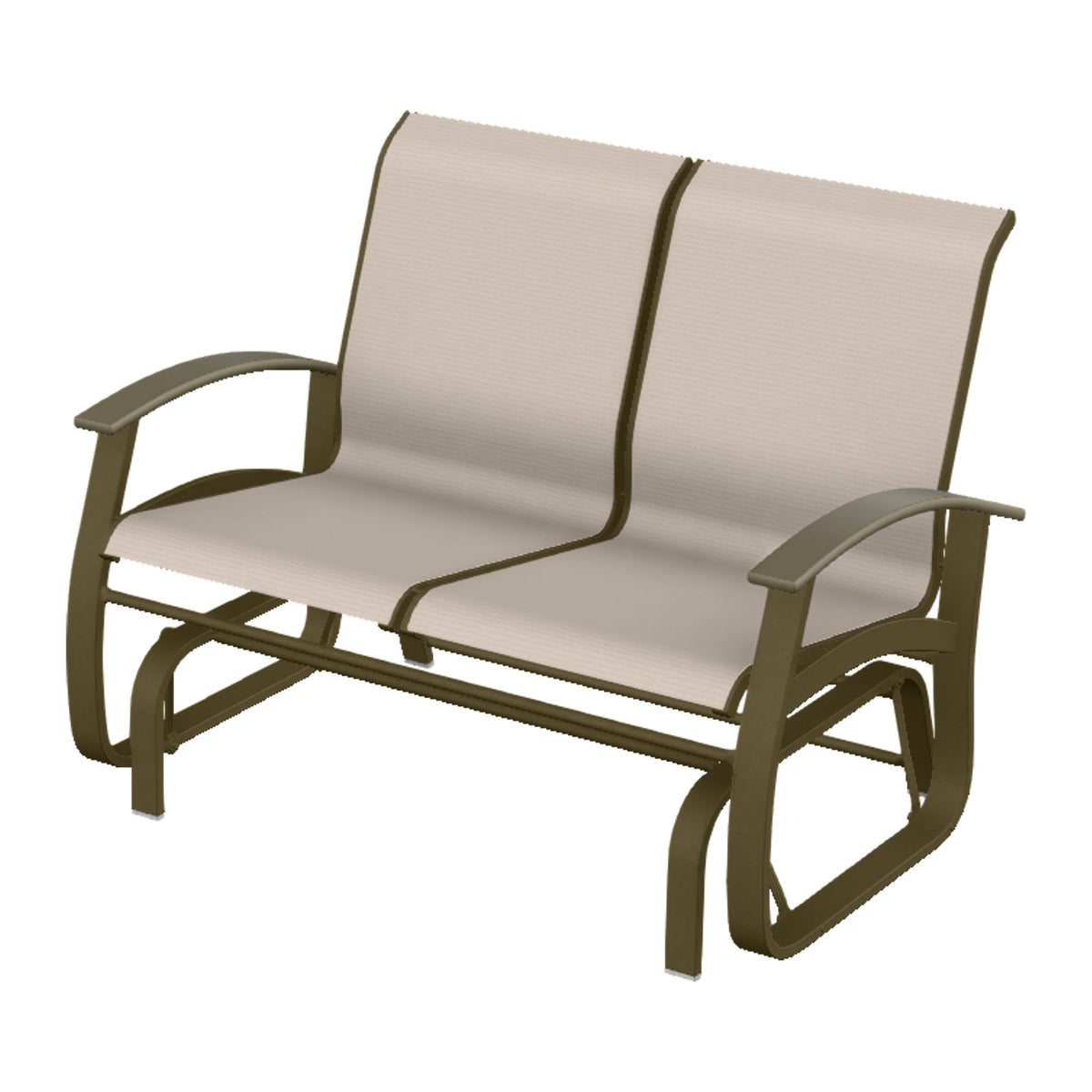 Belle Isle Sling Loveseat Glider — Beachwood PC / Beachwood Accents