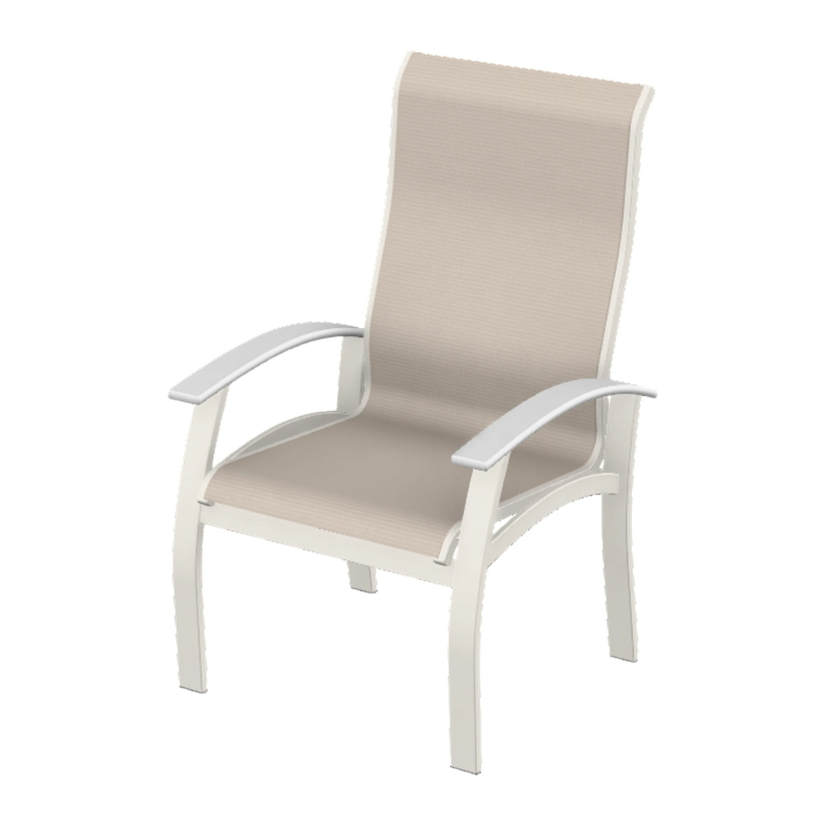 Belle Isle Sling Supreme Height Armchair — Snow PC / Snow Accents