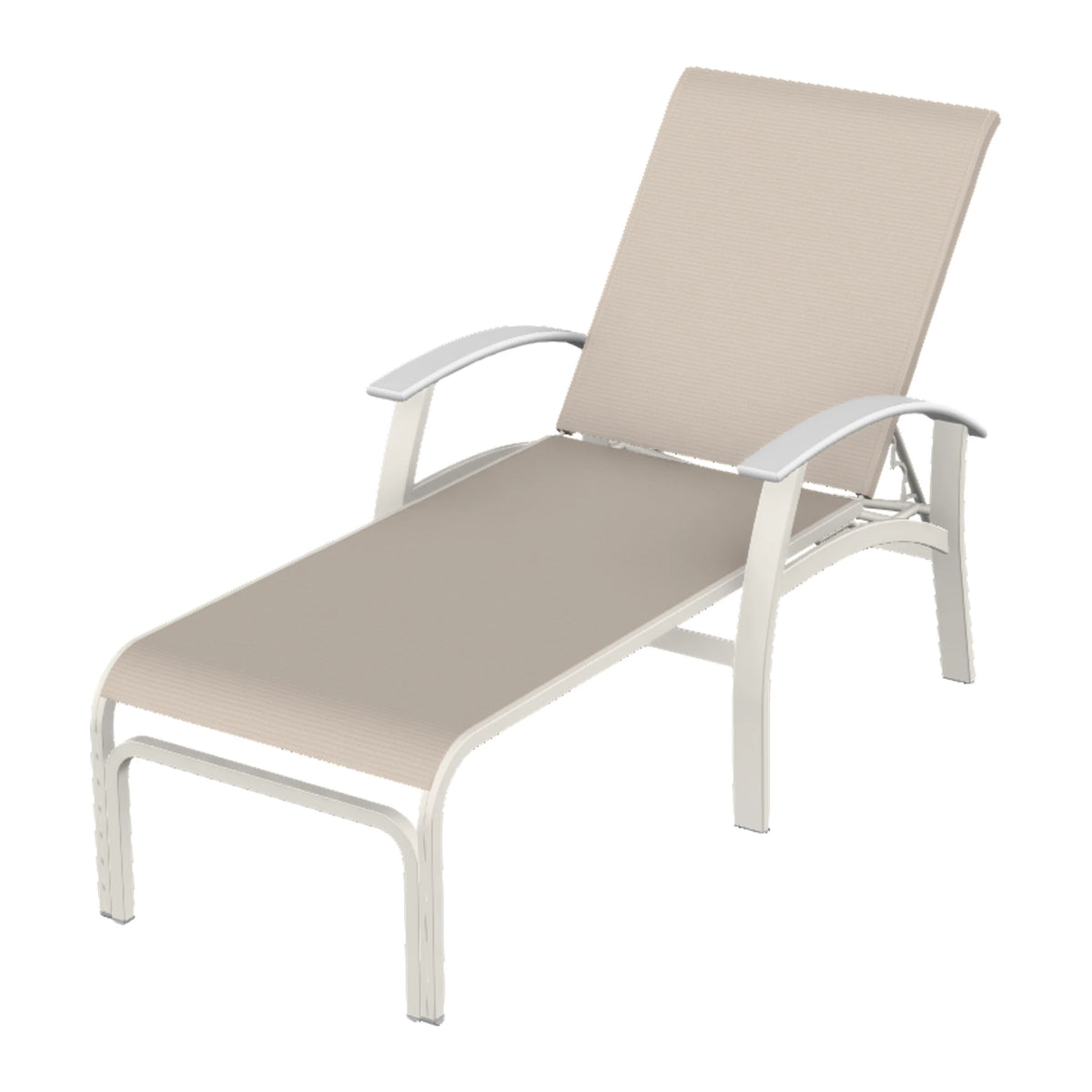 Belle Isle Sling Chaise — Snow PC / Snow Accents