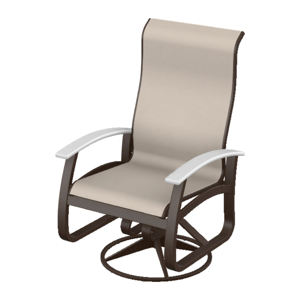 Belle Isle Sling Supreme Height Swivel Rocker — Kona PC / Snow Accents