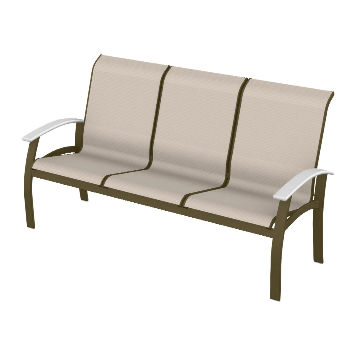Belle Isle Sling Sofa — Beachwood PC / Snow Accents