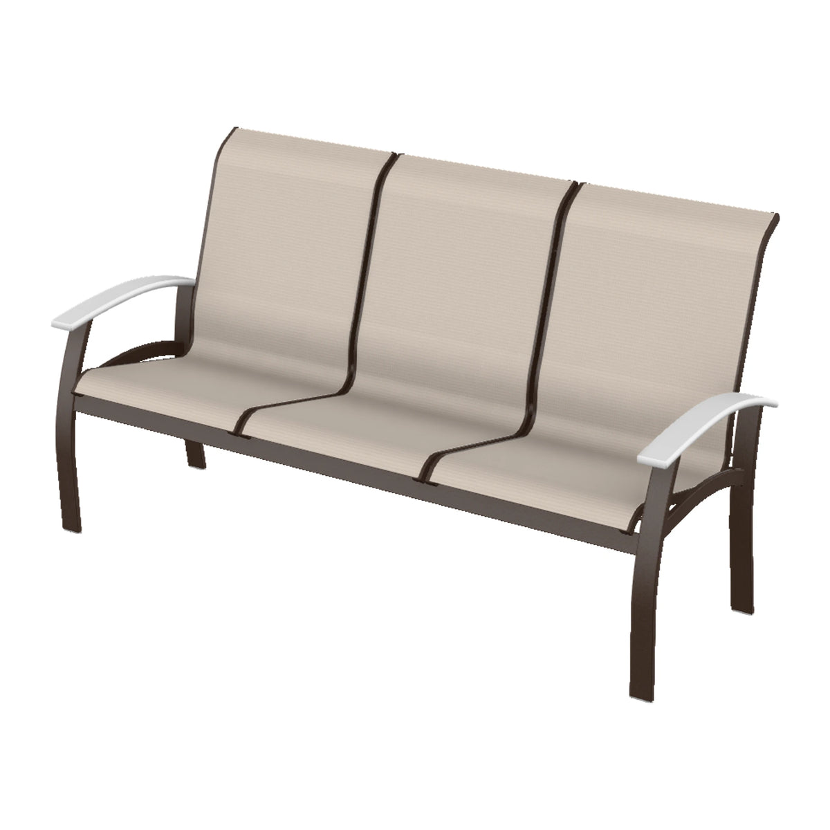 Belle Isle Sling Sofa — Kona PC / Snow Accents
