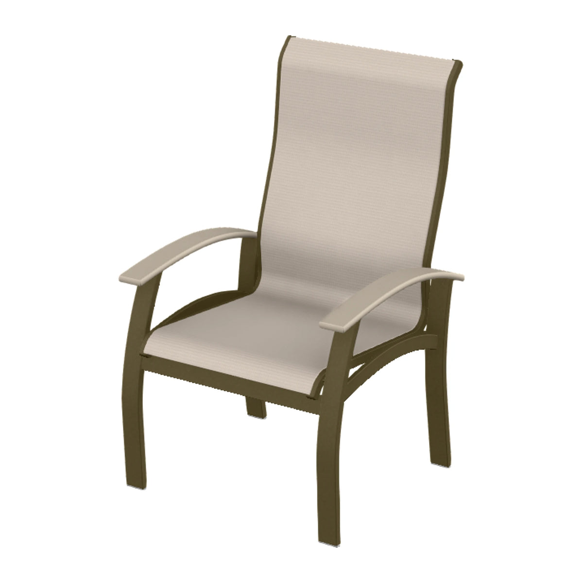 Belle Isle Sling Supreme Height Armchair — Beachwood PC / Desert Accents