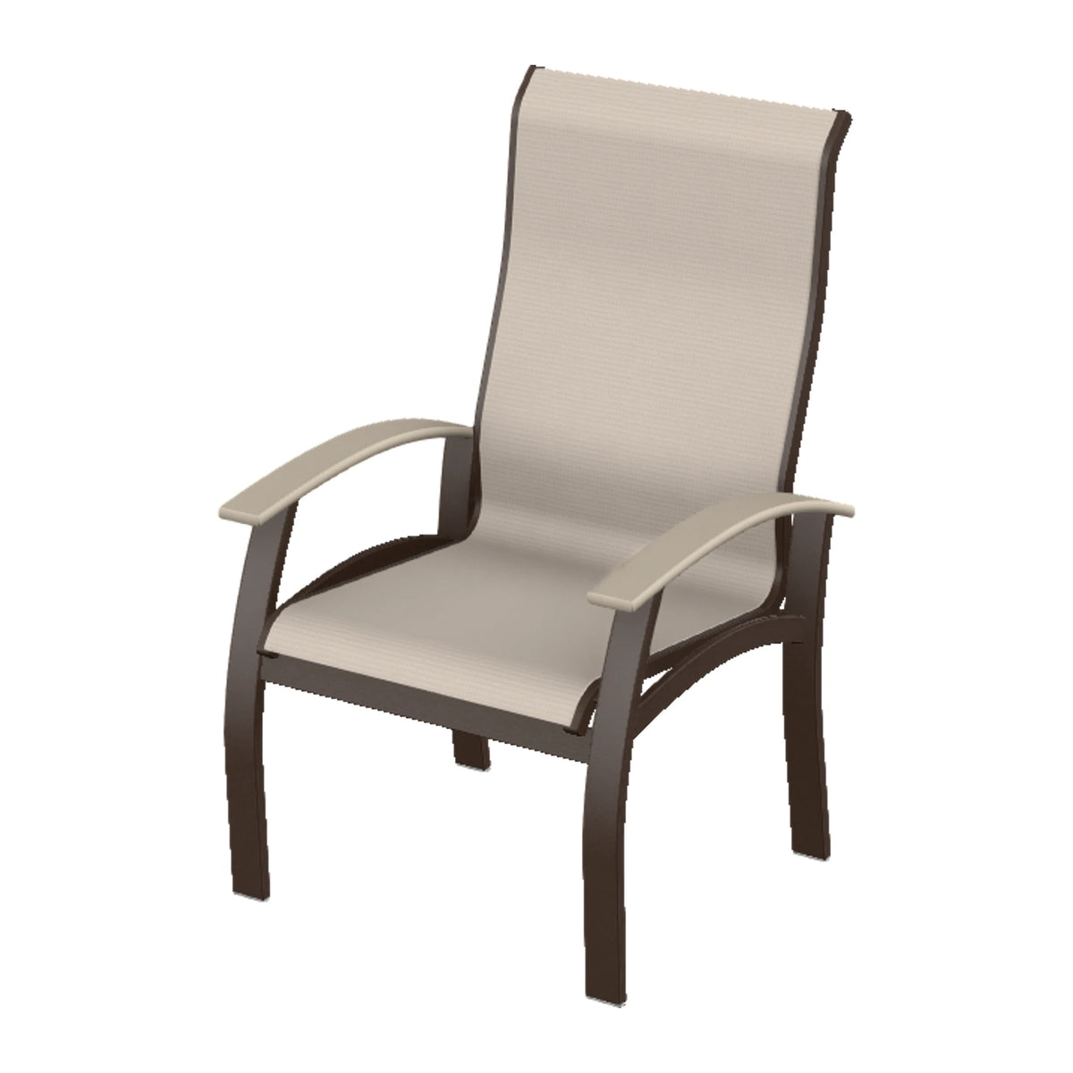 Belle Isle Sling Supreme Height Armchair — Kona PC / Desert Accents