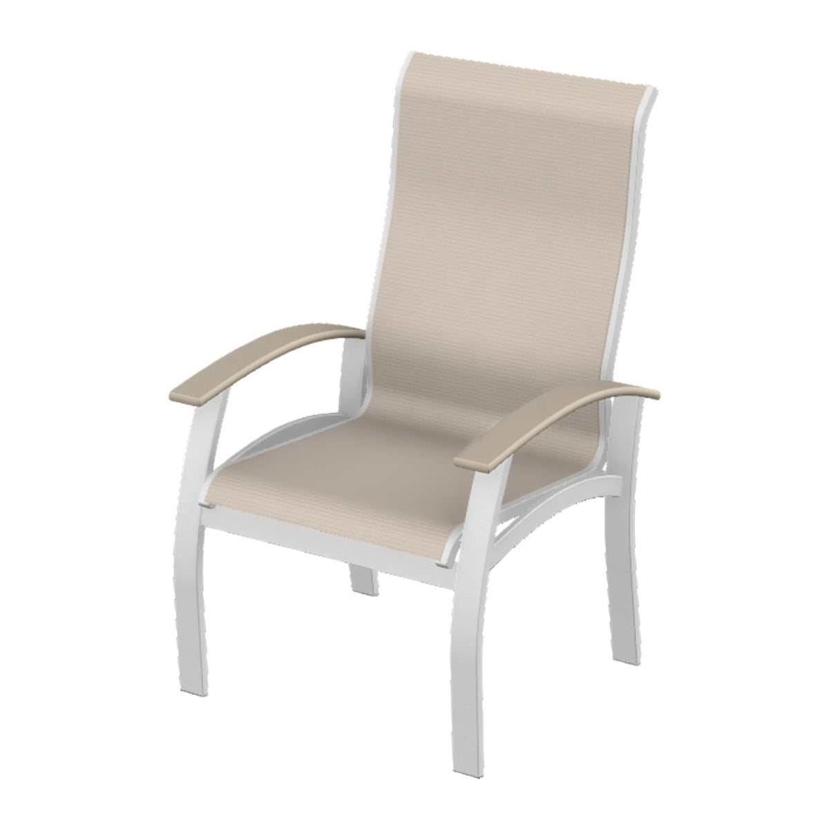 Belle Isle Sling Supreme Height Armchair — White Txt PC / Desert Accents
