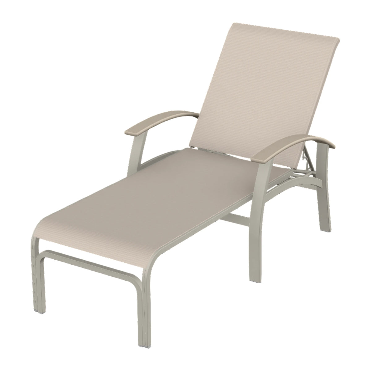 Belle Isle Sling Chaise — Warm Grey PC / Desert Accents