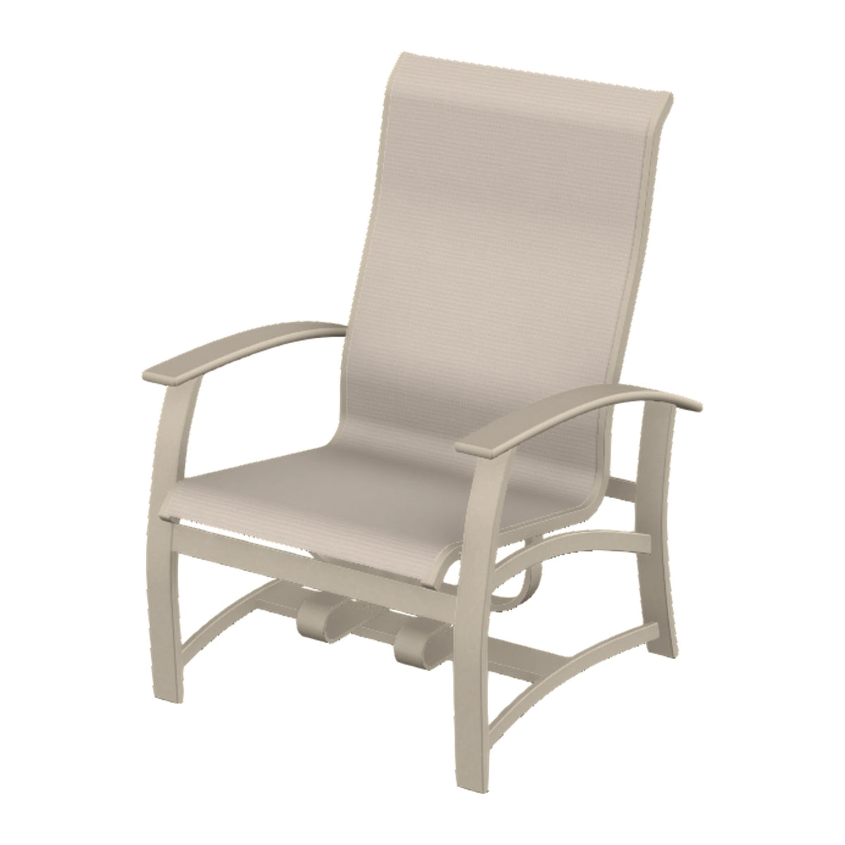Belle Isle Sling Chat Chair w/ Hidden Motion — Desert Sand PC / Desert Accents