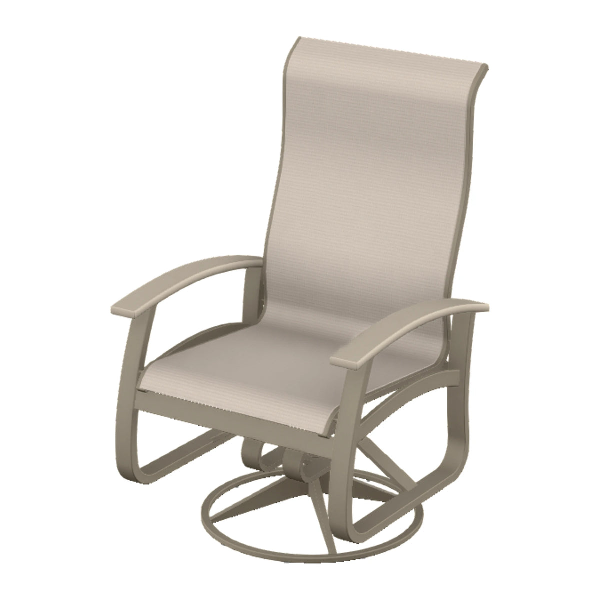 Belle Isle Sling Supreme Height Swivel Rocker — Storm PC / Desert Accents