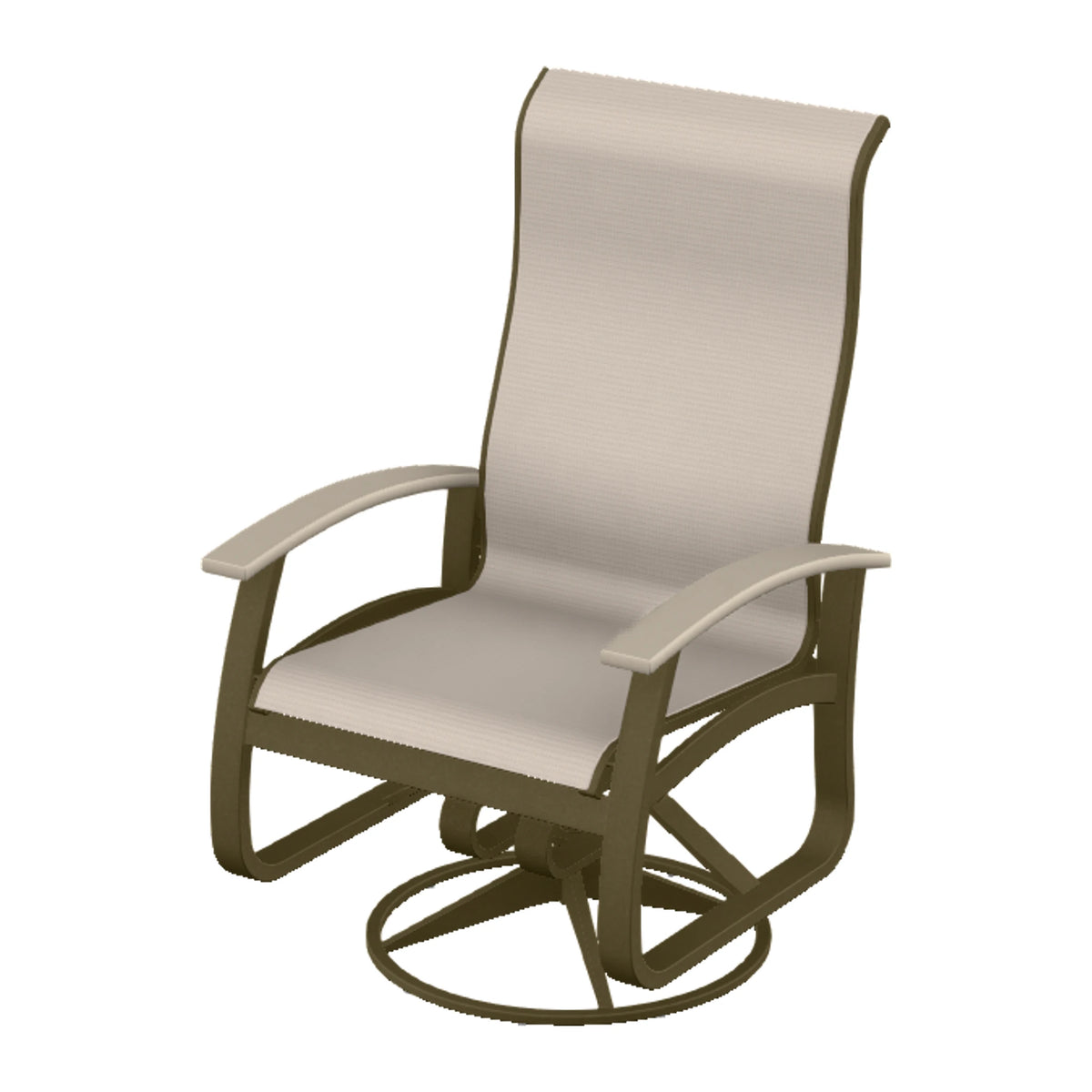Belle Isle Sling Supreme Height Swivel Rocker — Beachwood PC / Desert Accents