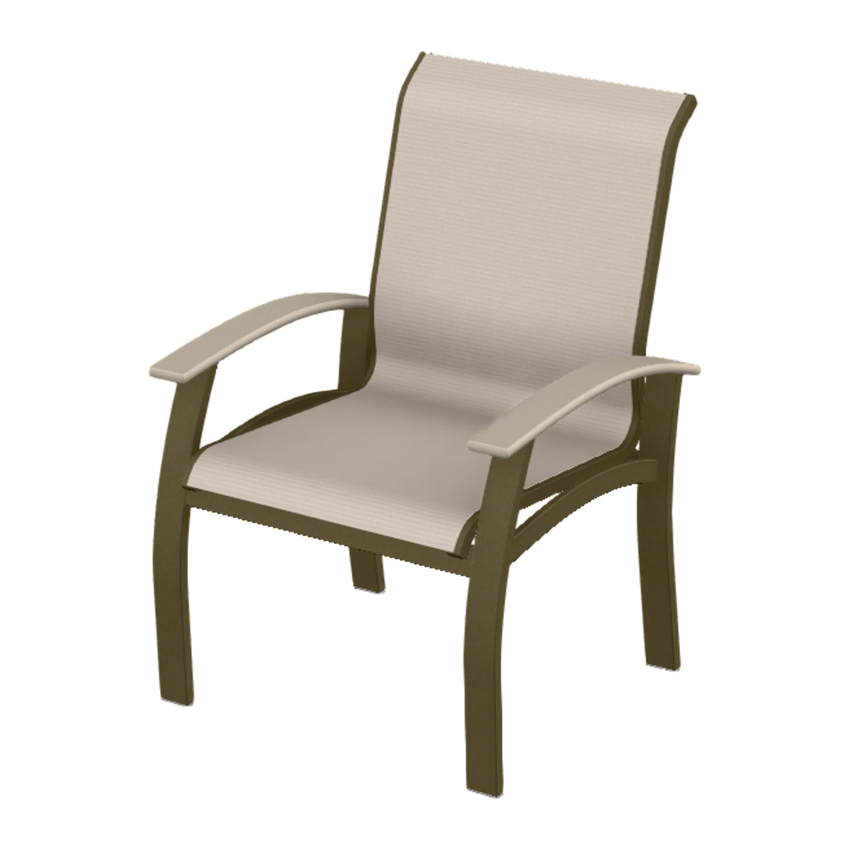 Belle Isle Sling Dining Armchair — Beachwood PC / Desert Accents
