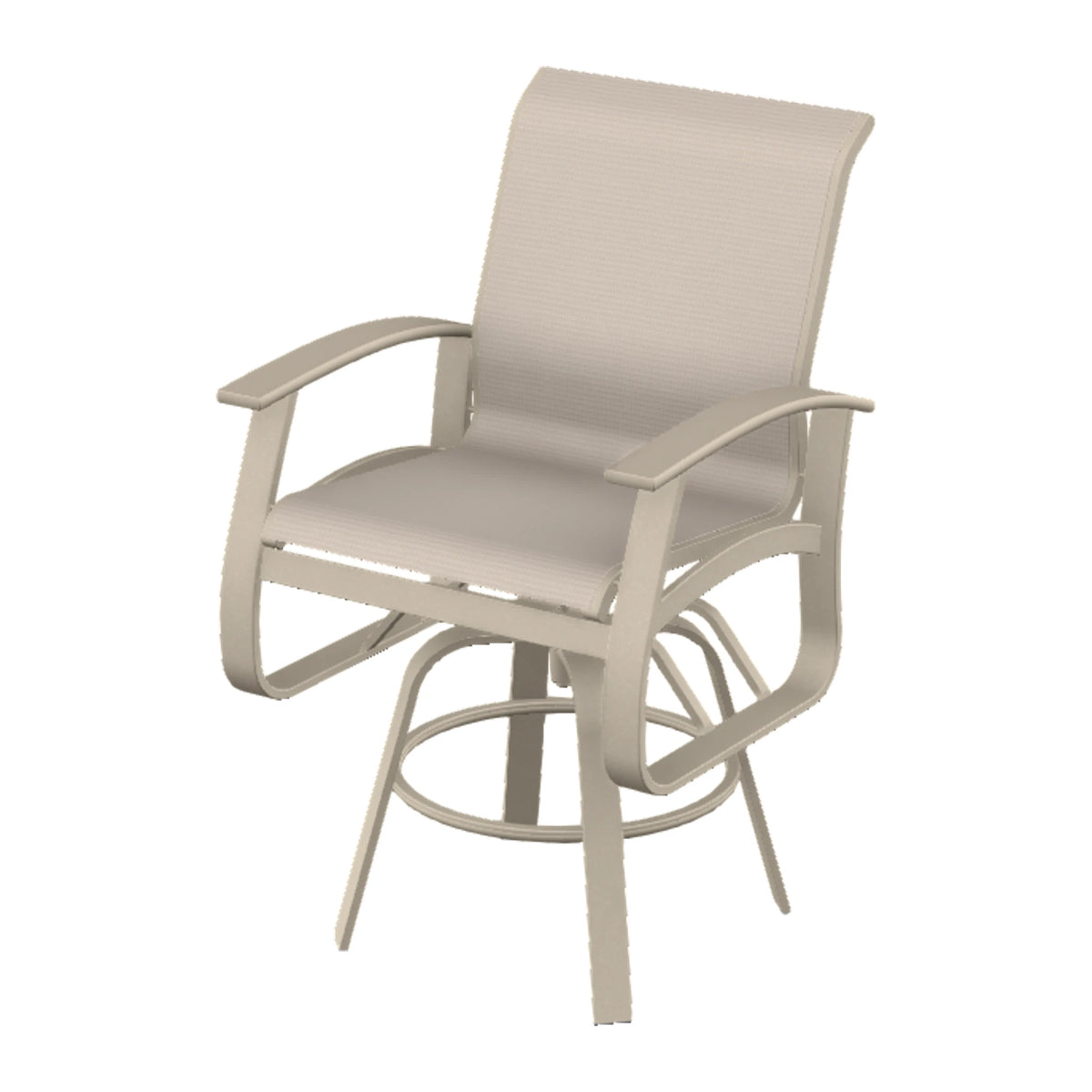 Belle Isle Sling Balcony Swivel Chair — Desert Sand PC / Desert Accents