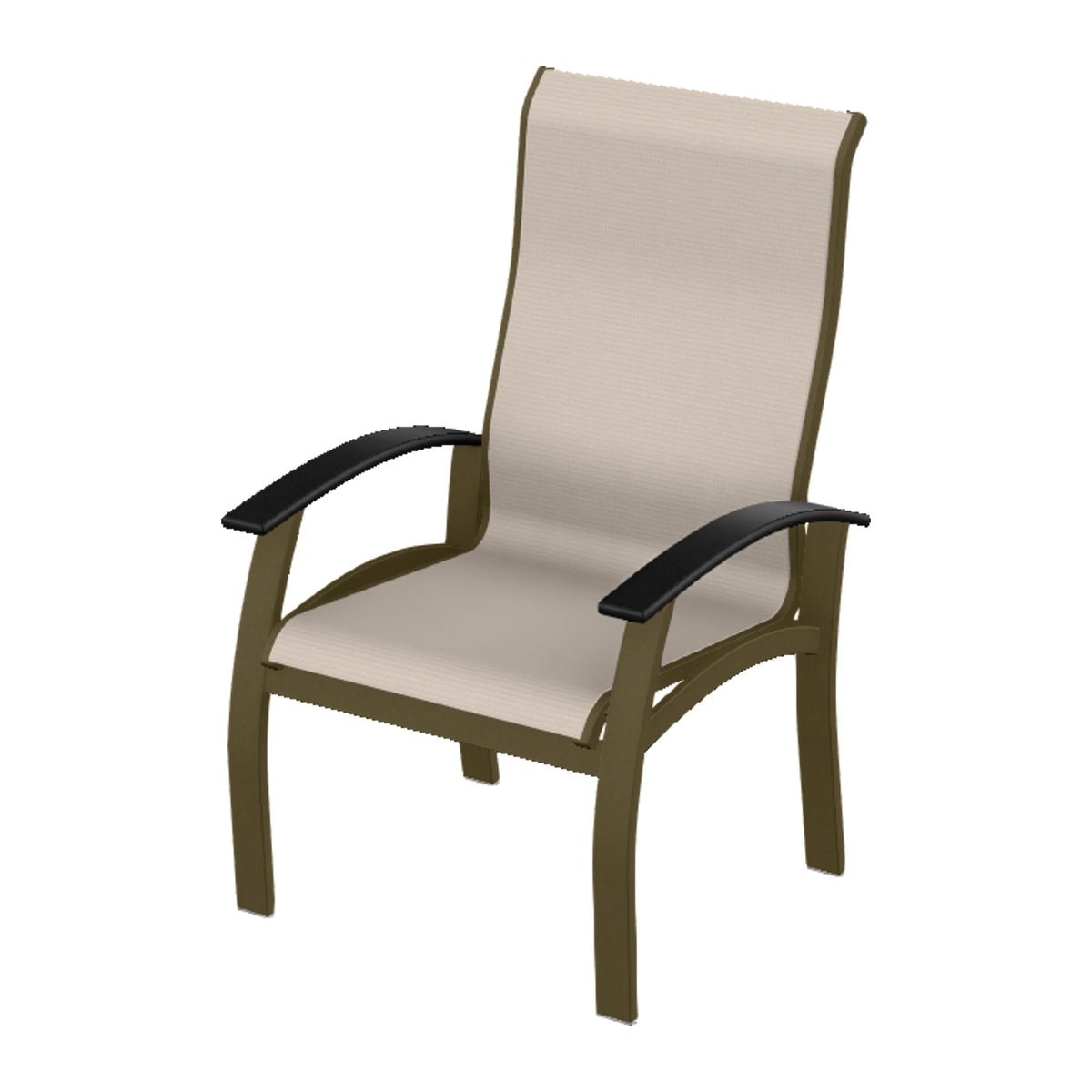 Belle Isle Sling Supreme Height Armchair — Beachwood PC / Black Accents