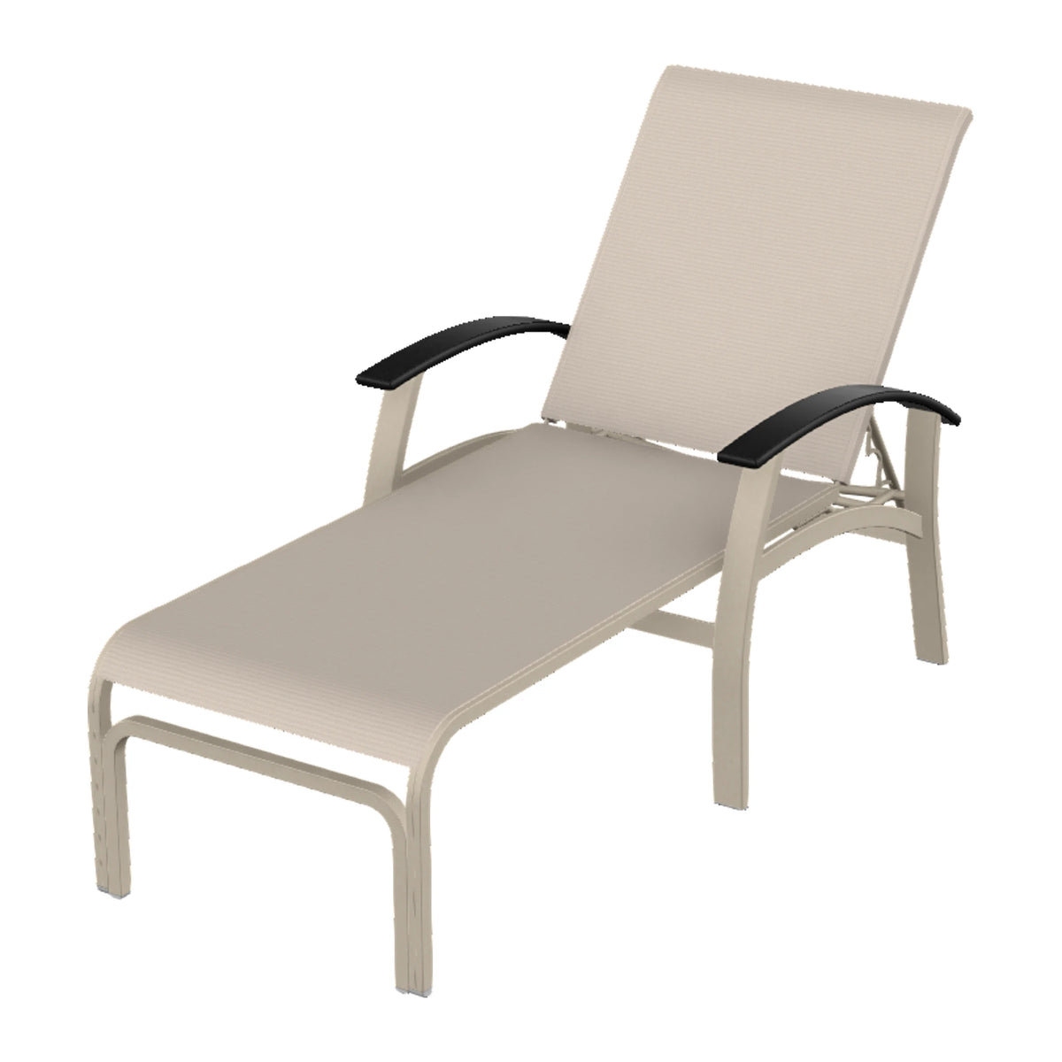 Belle Isle Sling Chaise — Desert Sand PC / Black Accents