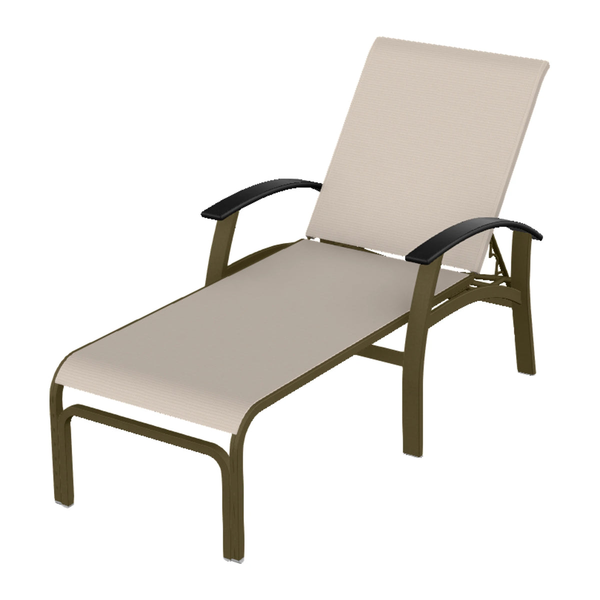 Belle Isle Sling Chaise — Beachwood PC / Black Accents