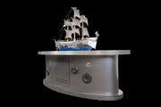 La Pinta 72" Fire Table - Stainless Steel Top & Powder Coated Base