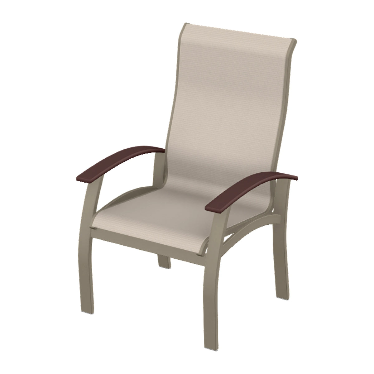 Belle Isle Sling Supreme Height Armchair — Storm PC / Cranberry Accents