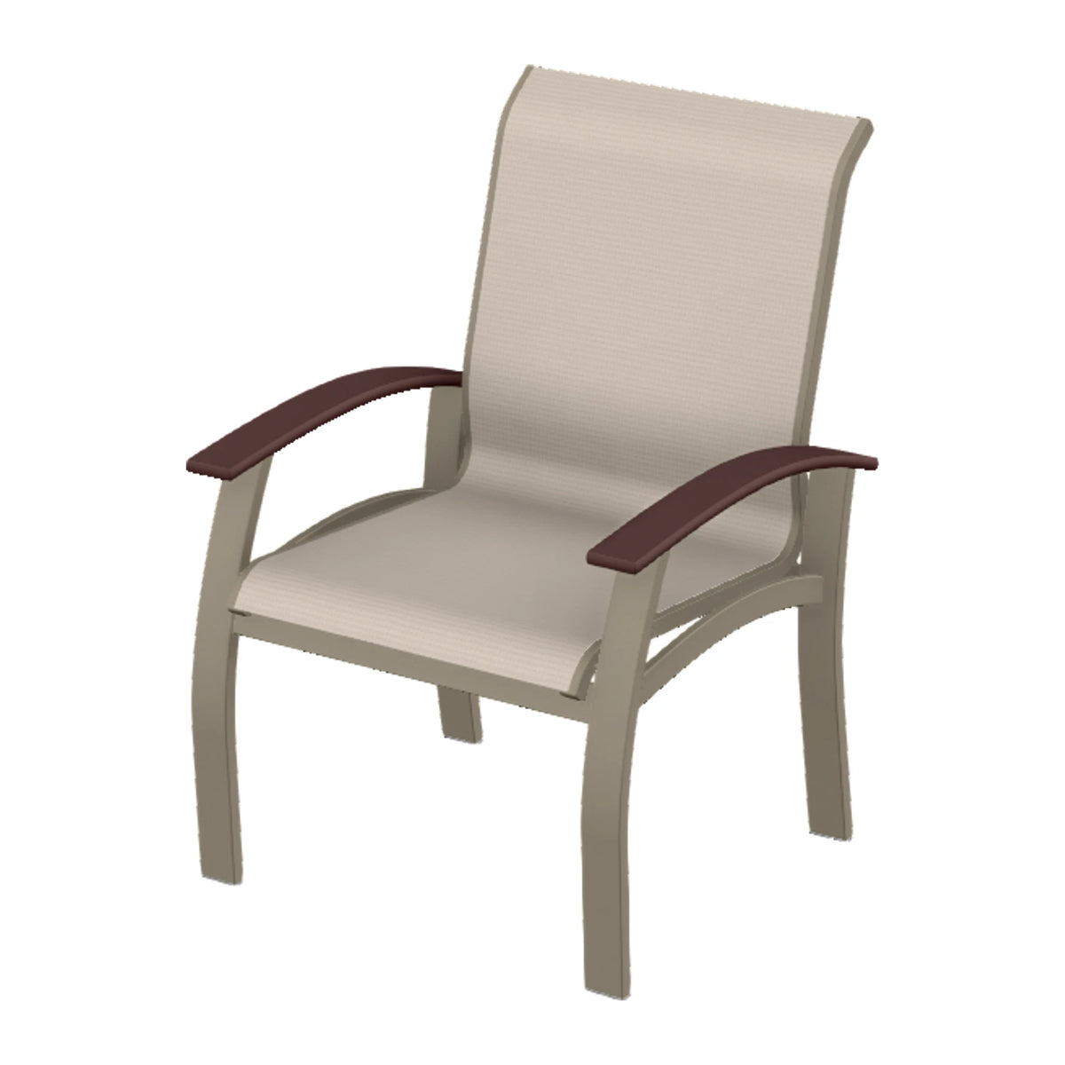 Belle Isle Sling Dining Armchair — Storm PC / Cranberry Accents