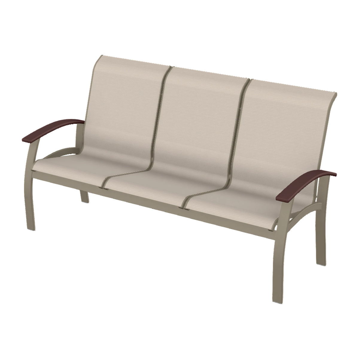 Belle Isle Sling Sofa — Storm PC / Cranberry Accents