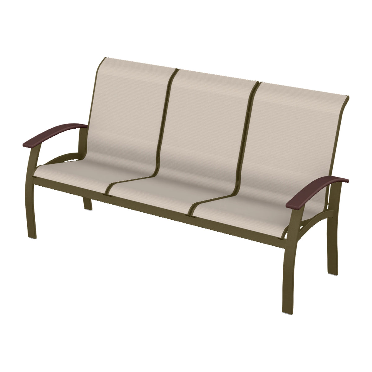 Belle Isle Sling Sofa — Beachwood PC / Cranberry Accents
