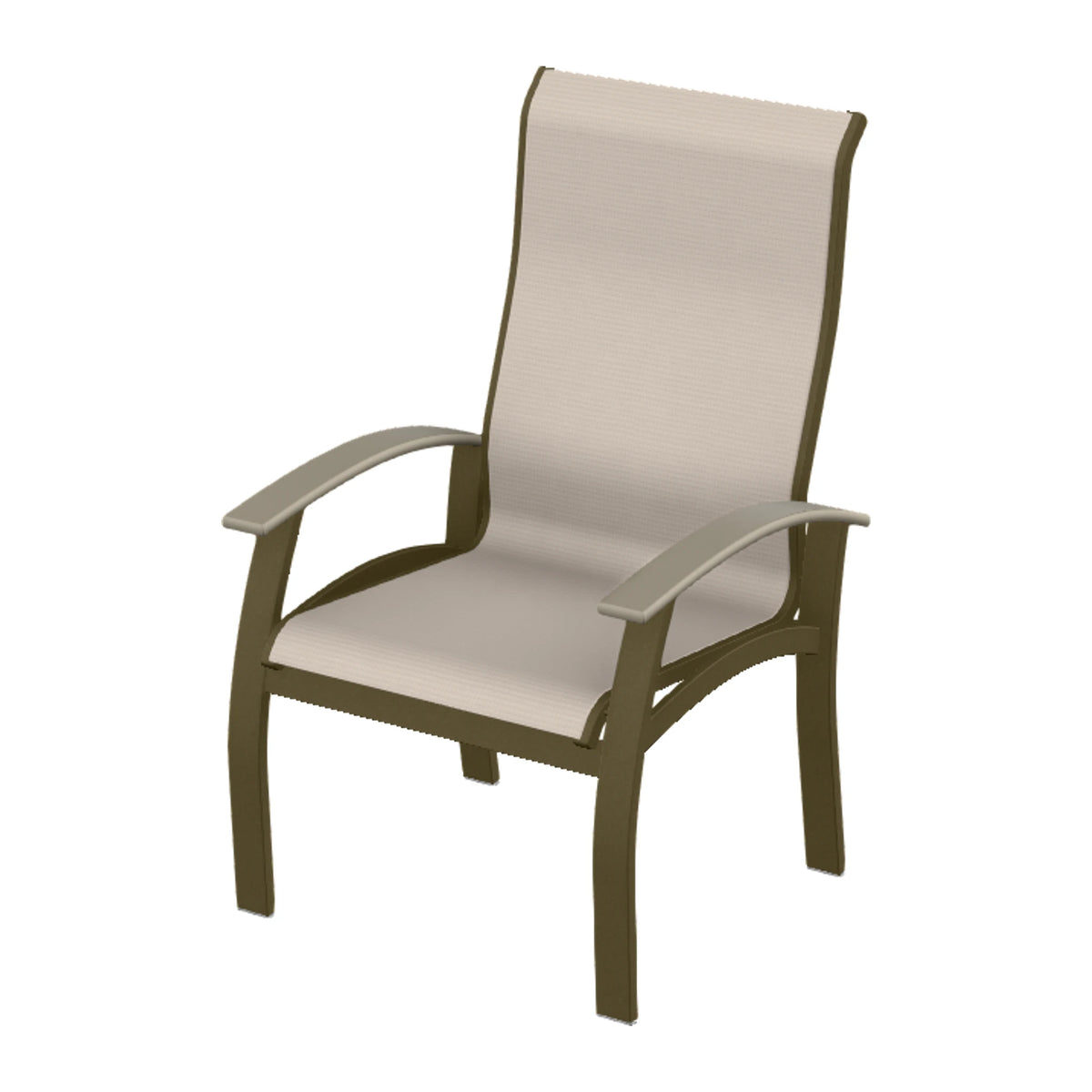 Belle Isle Sling Supreme Height Armchair — Beachwood PC / Storm Accents