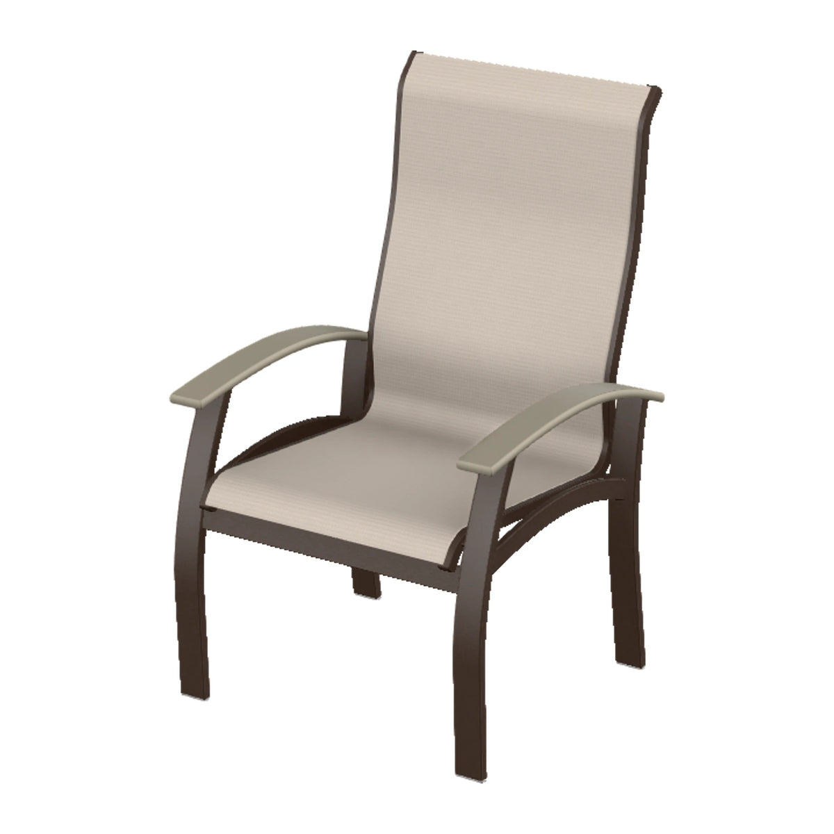 Belle Isle Sling Supreme Height Armchair — Kona PC / Storm Accents