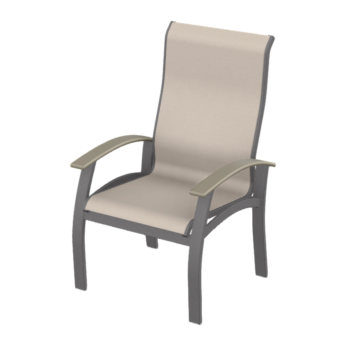 Belle Isle Sling Supreme Height Armchair — Graphite Txt PC / Storm Accents