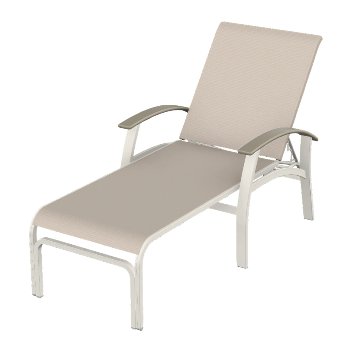 Belle Isle Sling Chaise — Snow PC / Storm Accents