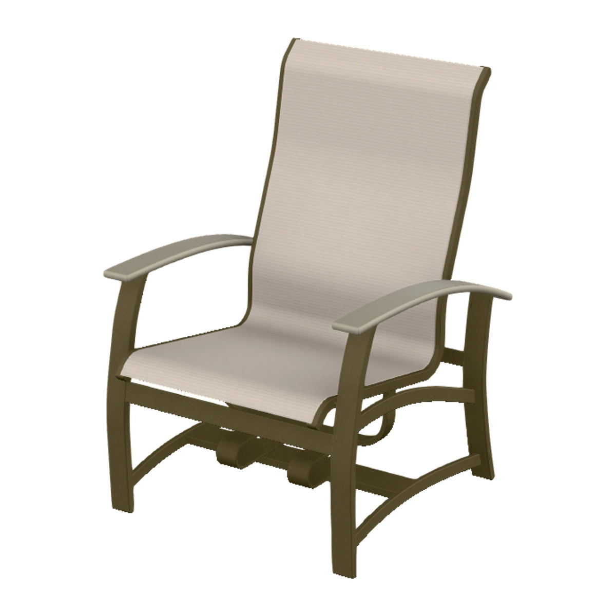 Belle Isle Sling Chat Chair w/ Hidden Motion — Beachwood PC / Storm Accents