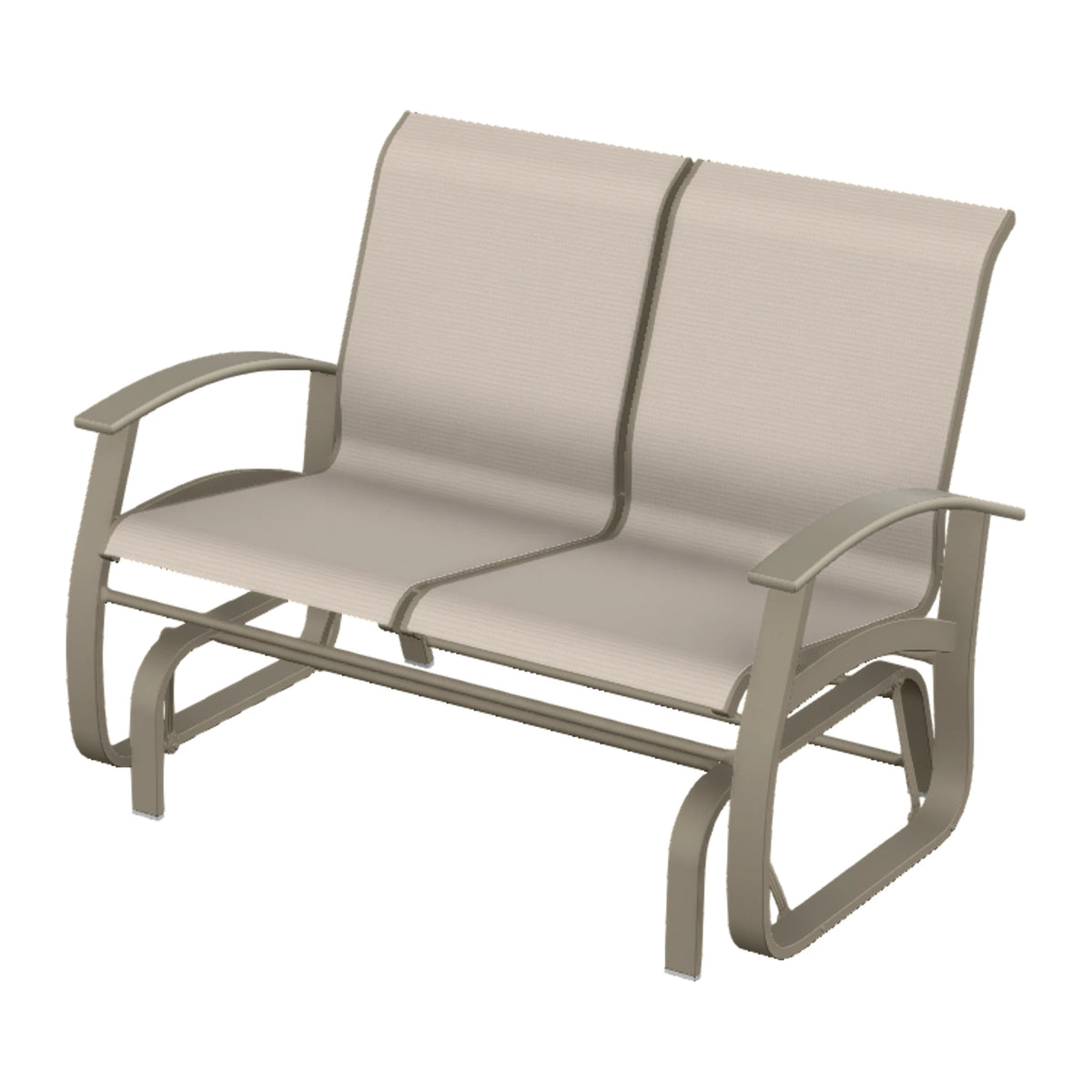 Belle Isle Sling Loveseat Glider — Storm PC / Storm Accents