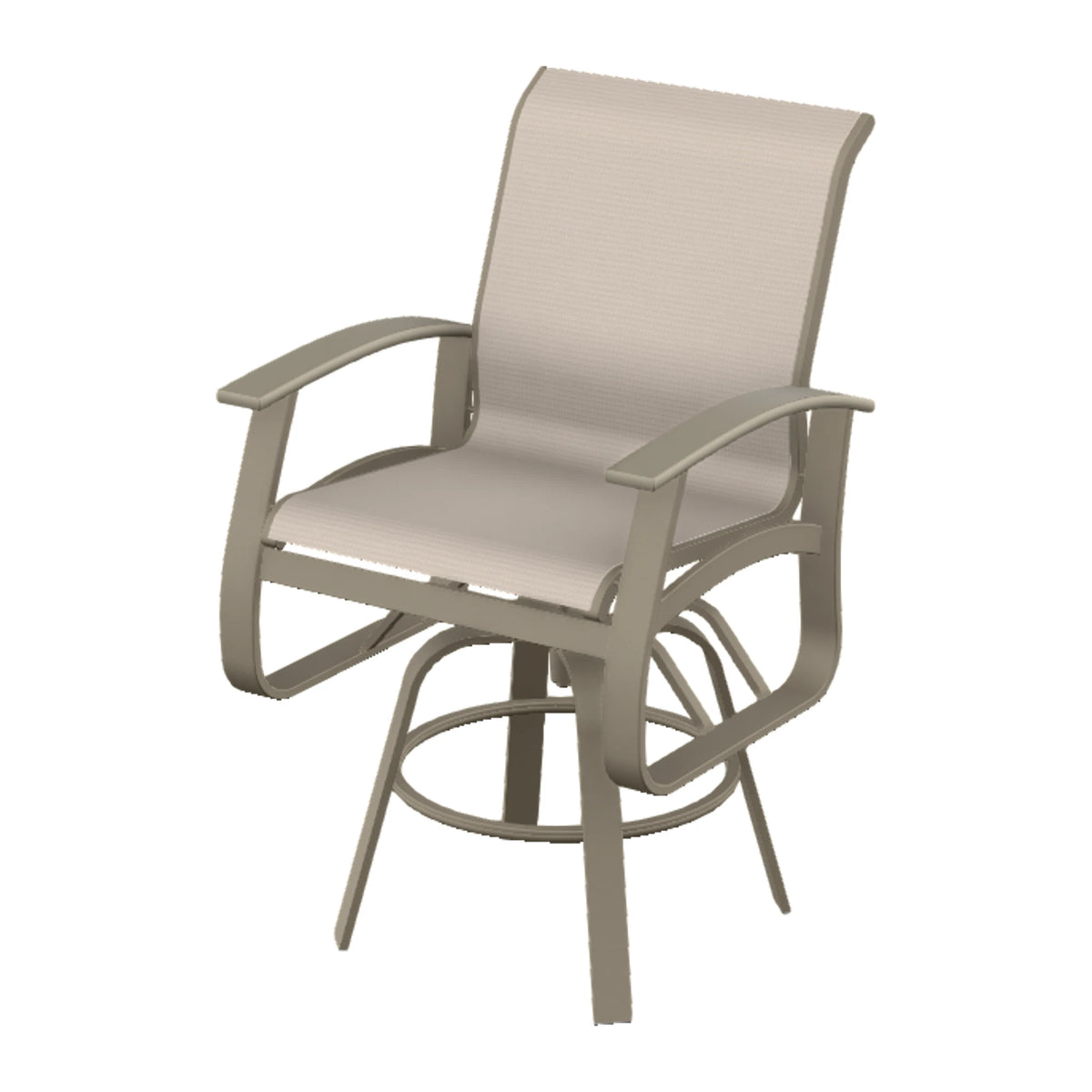 Belle Isle Sling Balcony Swivel Chair — Storm PC / Storm Accents