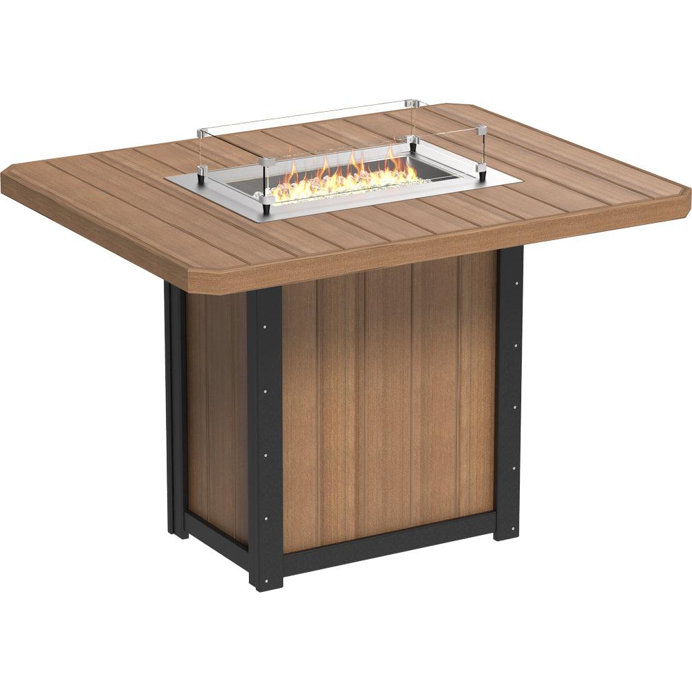 Lumin Fire Table 62" Rectangular - Bar Height