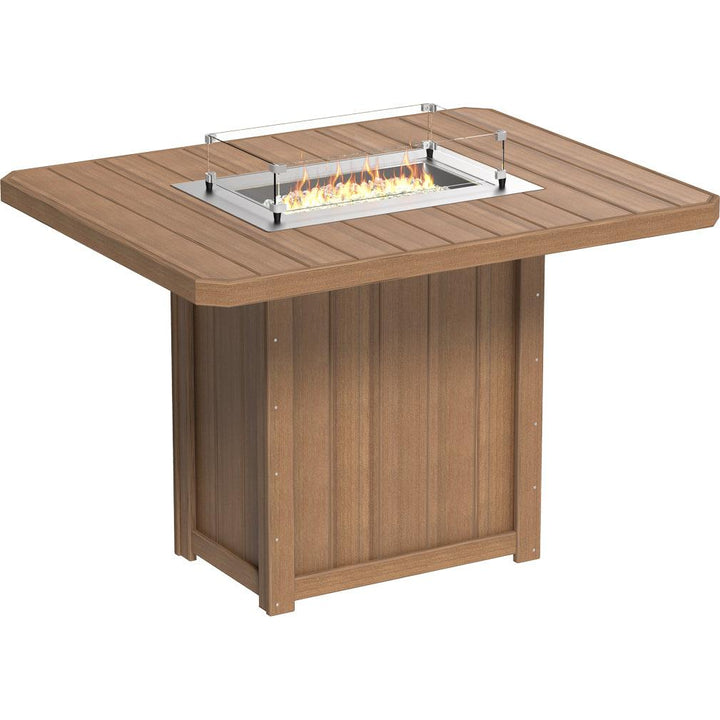 Lumin Fire Table 62" Rectangular - Bar Height