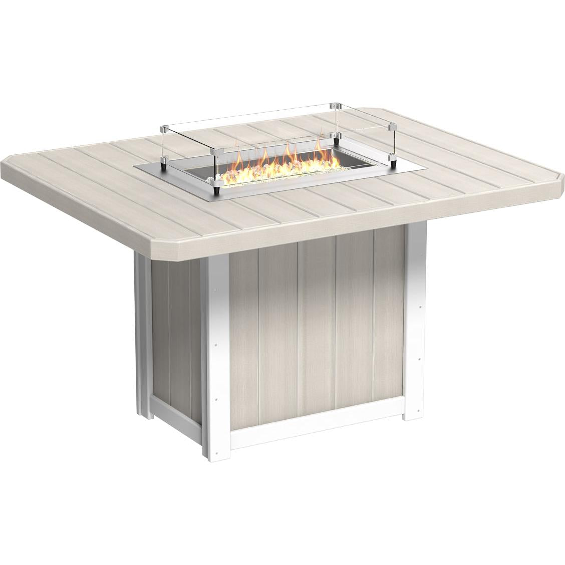 Lumin Fire Table 62" Rectangular - Counter Height