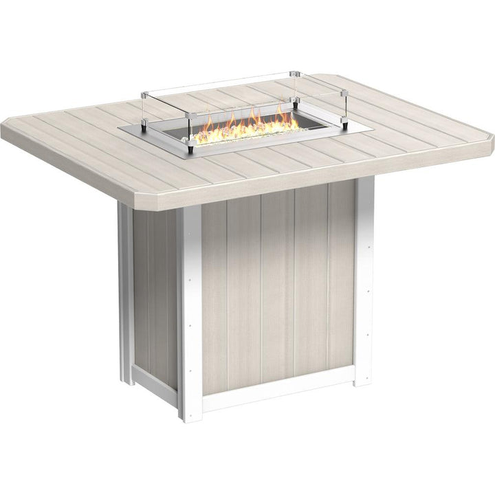 Lumin Fire Table 62" Rectangular - Bar Height