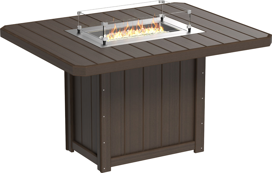 Lumin Fire Table 62" Rectangular - Dining Height