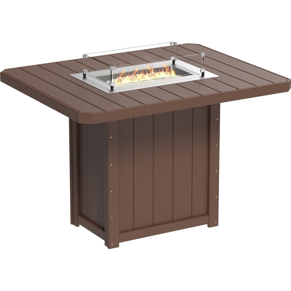 Lumin Fire Table 62" Rectangular - Bar Height