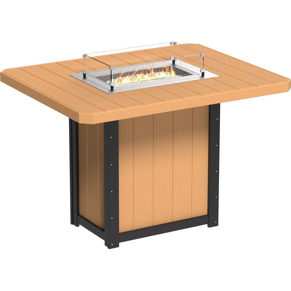 Lumin Fire Table 62" Rectangular - Bar Height