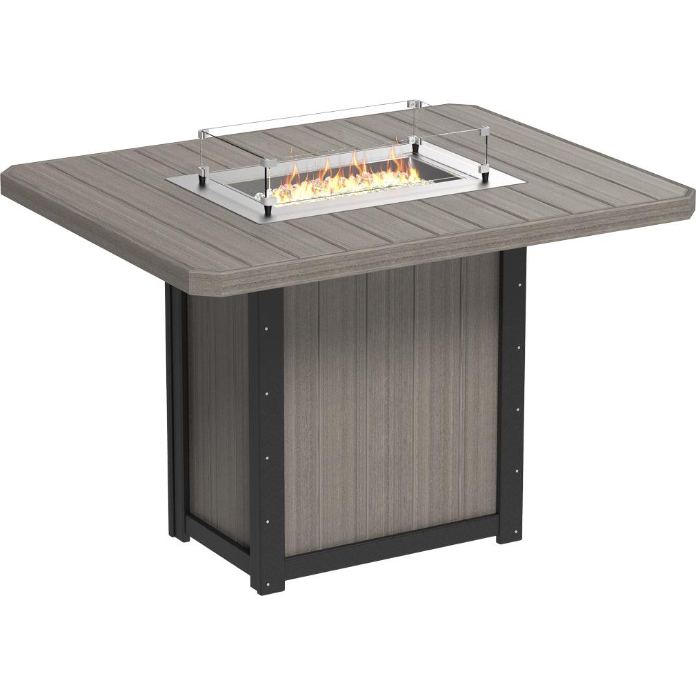 Lumin Fire Table 62" Rectangular - Bar Height