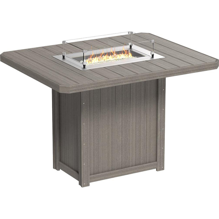 Lumin Fire Table 62" Rectangular - Bar Height