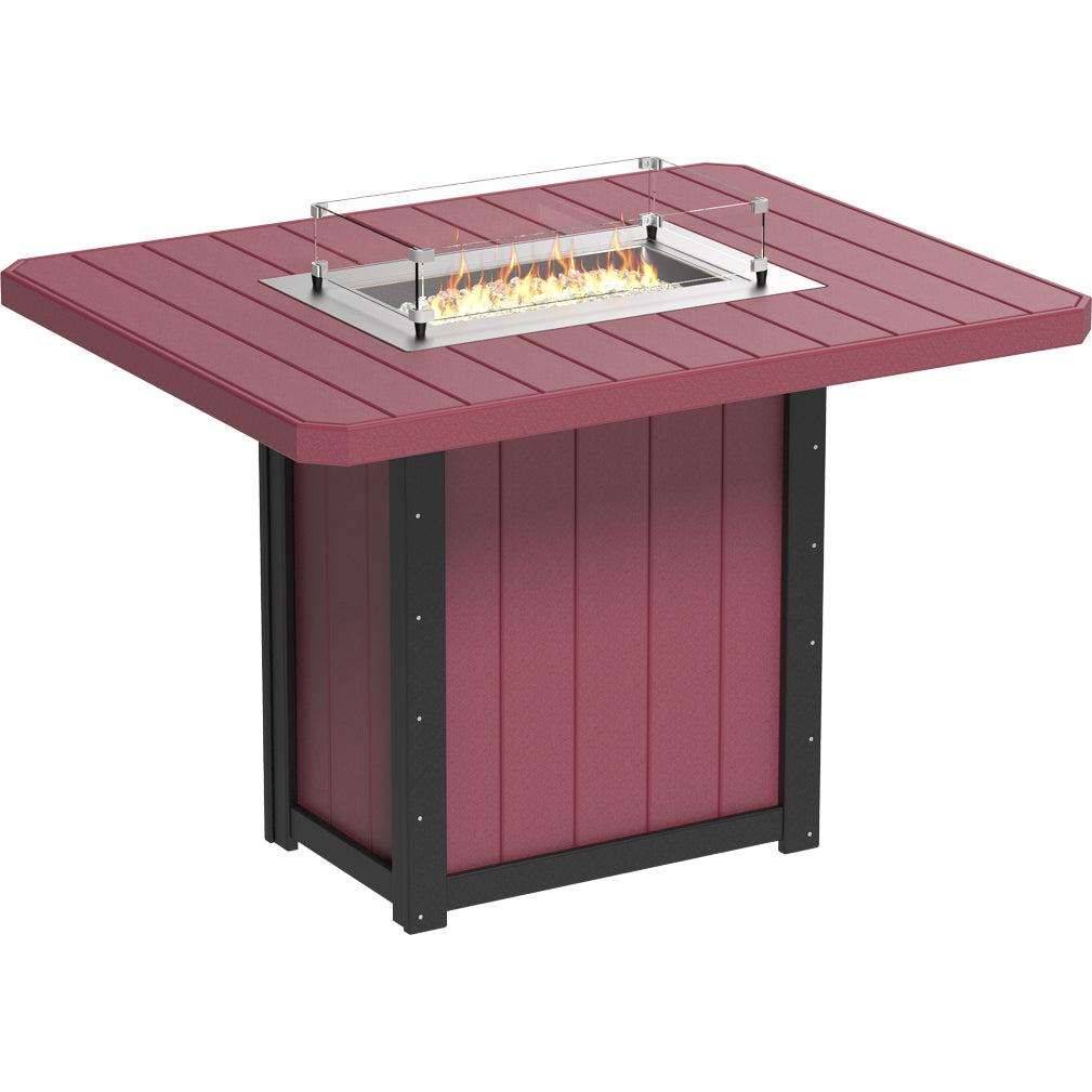 Lumin Fire Table 62" Rectangular - Bar Height