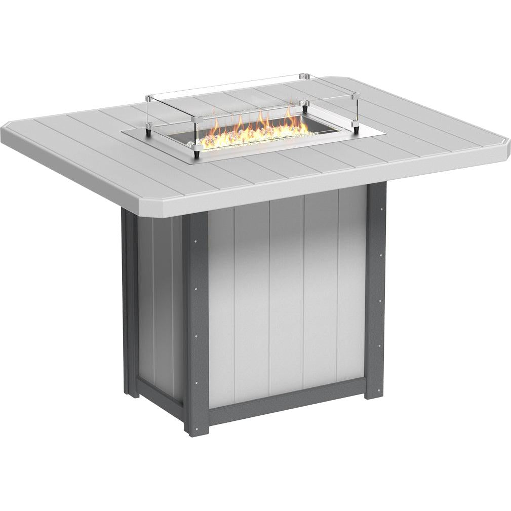 Lumin Fire Table 62" Rectangular - Bar Height