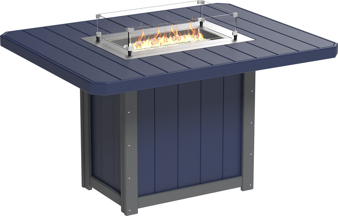 Lumin Fire Table 62" Rectangular - Dining Height
