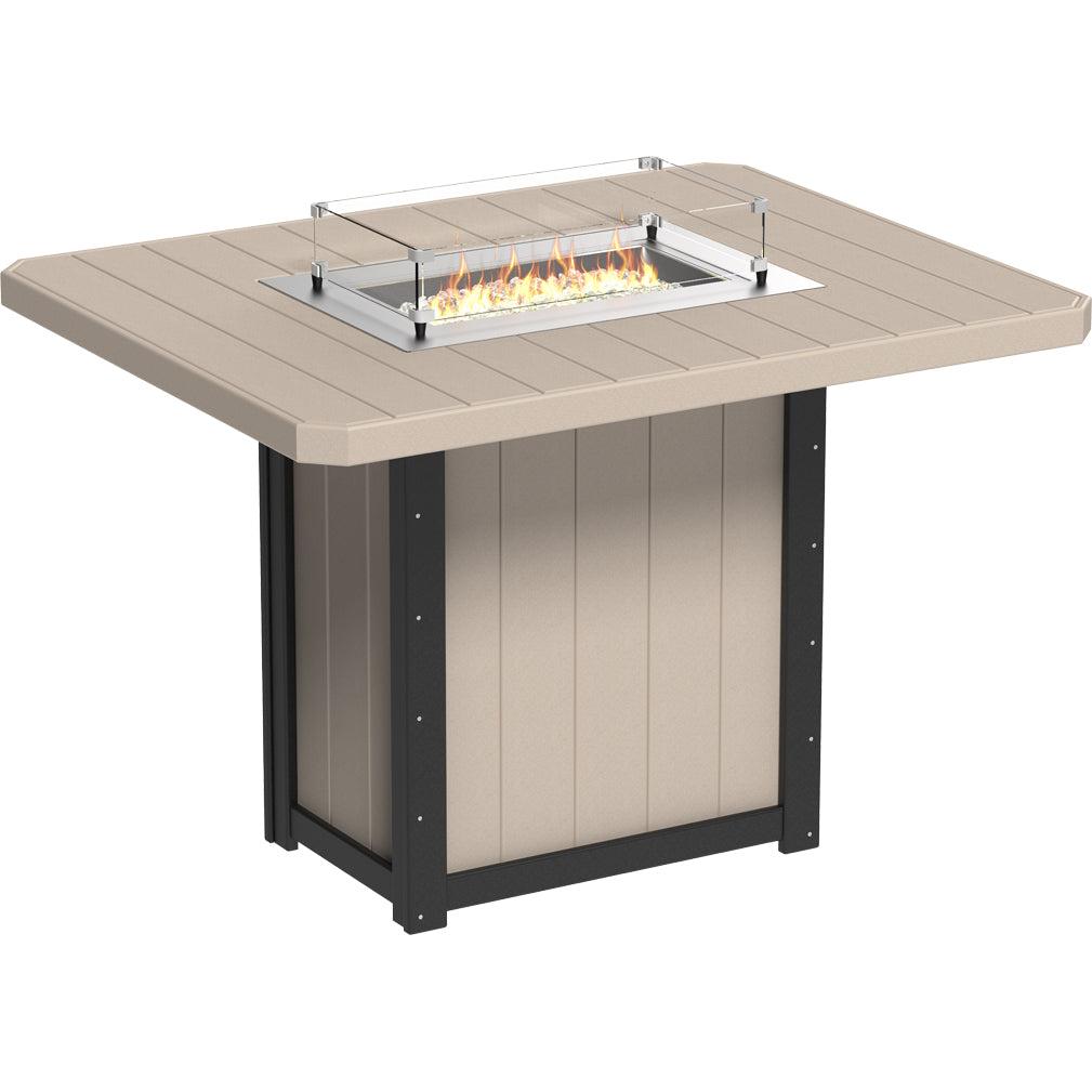 Lumin Fire Table 62" Rectangular - Bar Height