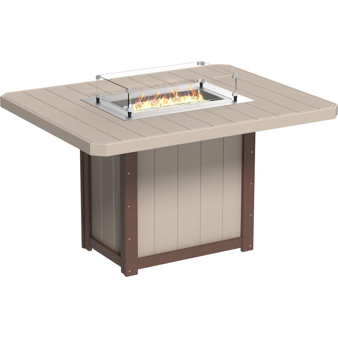 Lumin Fire Table 62" Rectangular - Counter Height