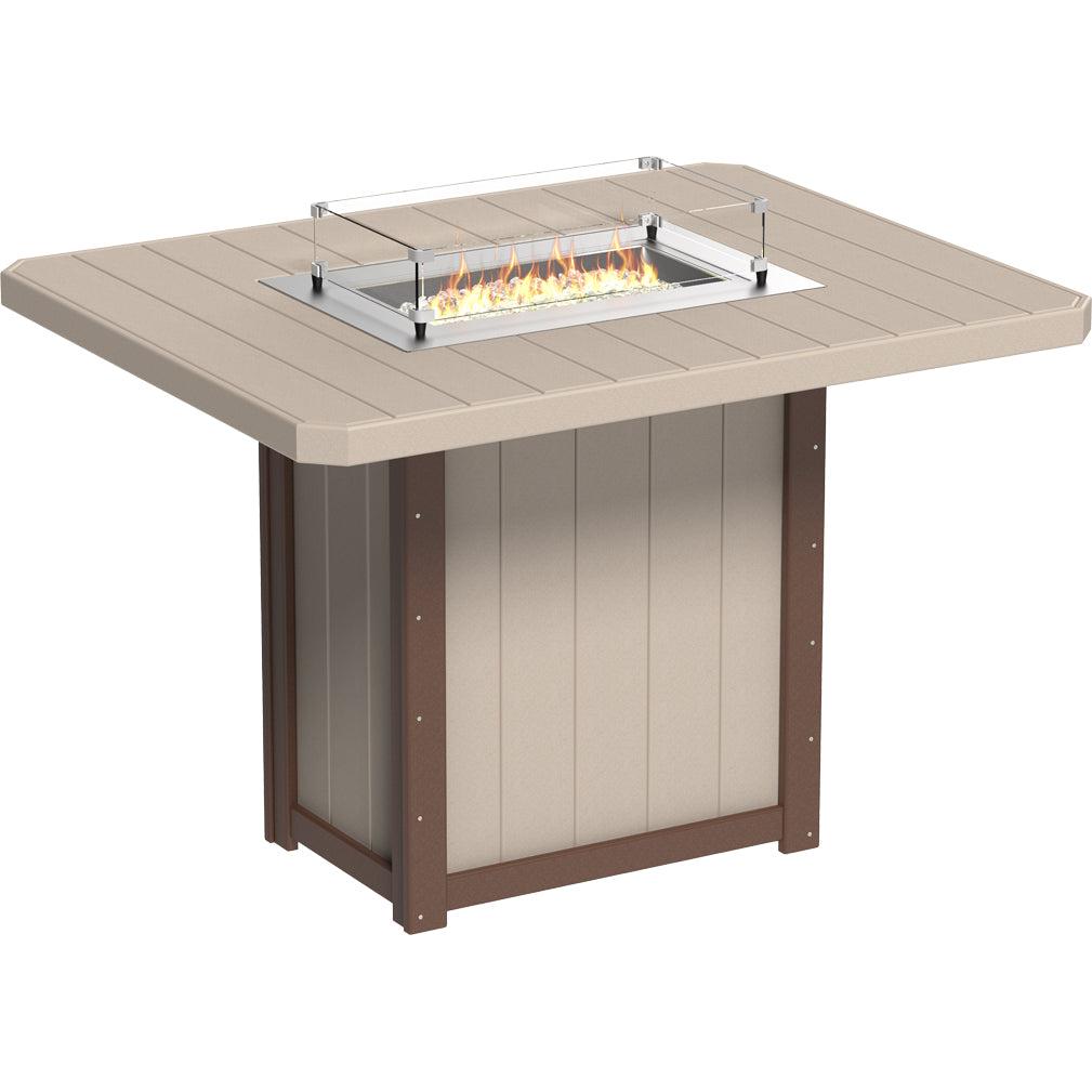 Lumin Fire Table 62" Rectangular - Bar Height
