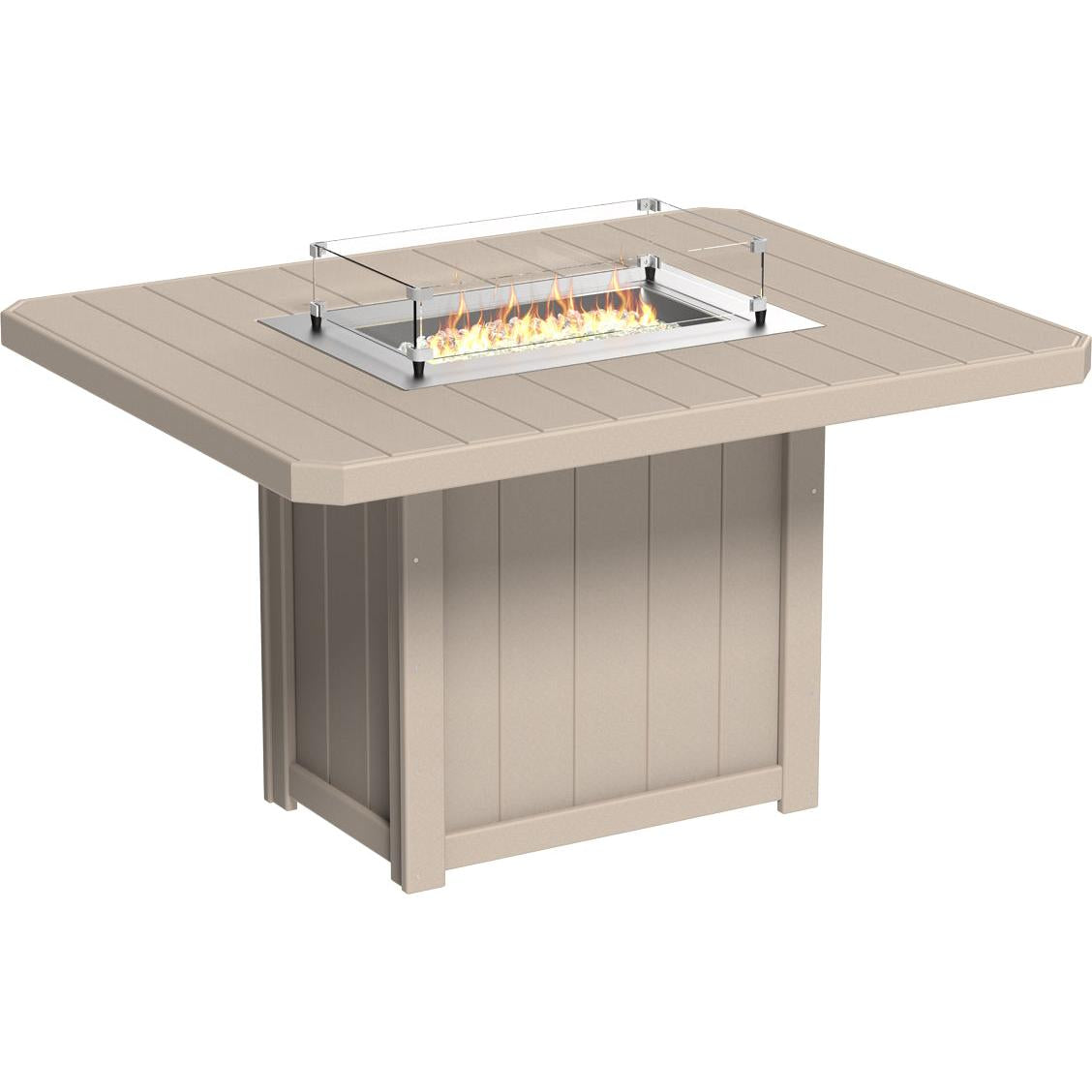 Lumin Fire Table 62" Rectangular - Counter Height