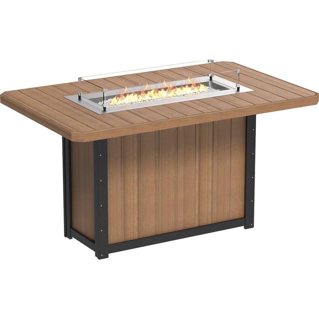 Lumin Fire Table 79" Rectangular - Bar Height