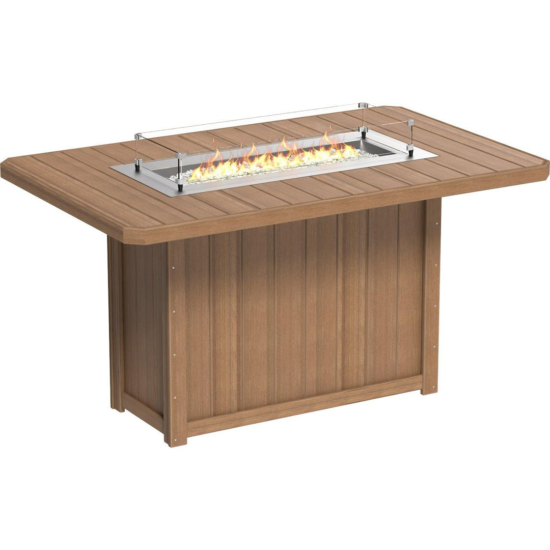 Lumin Fire Table 79" Rectangular - Bar Height