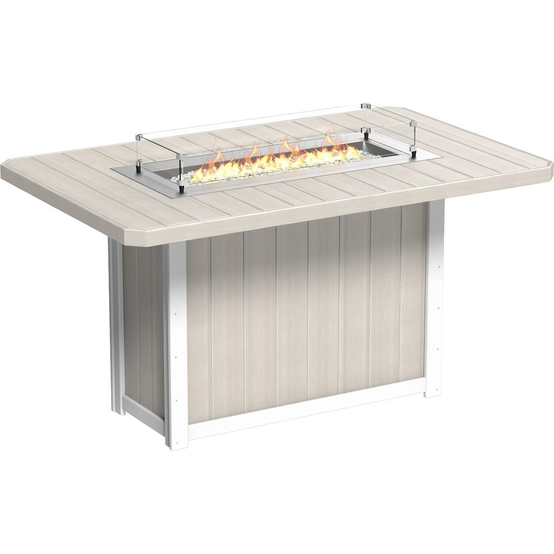 Lumin Fire Table 79" Rectangular - Bar Height